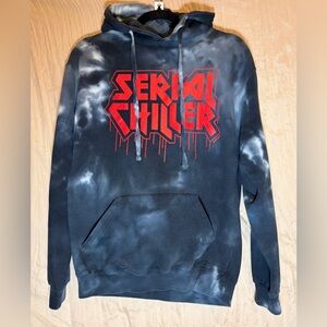 Bailey Sarian Serial Chiller Tie Dye Hoodie Small Graphic Pullover